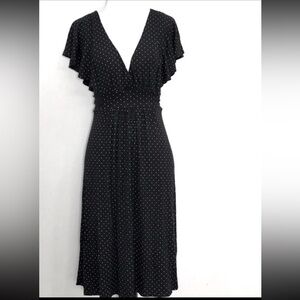 Gap black and white polka dot dress